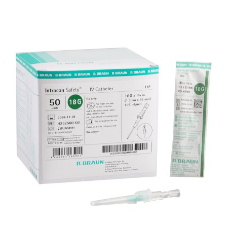 N: GOVT CATHETER INTROCAN SAFETY IV 18GX1 1/4IN STRAIGHT - 243576