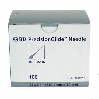 N: NEEDLE HYPODERMIC 27GX1 1/4IN SPECIALTY USE DISPOSABLE - 620187