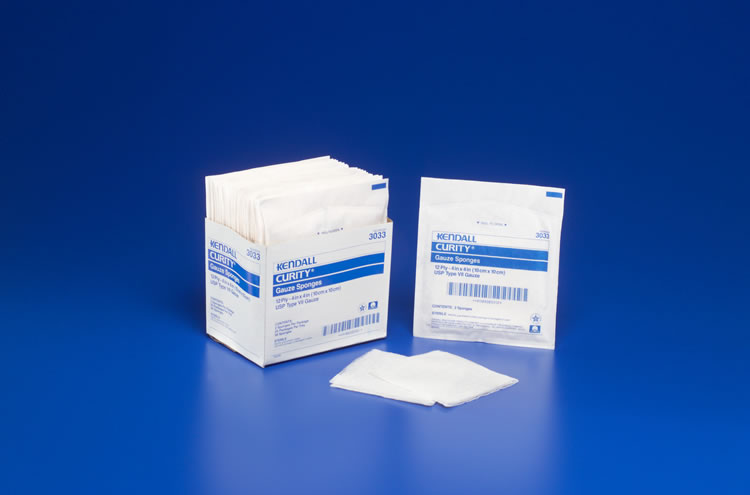 N: GAUZE SPONGE CURITY 4X4IN 12PLY STERILE 5'S SOFT POUCH - 111211