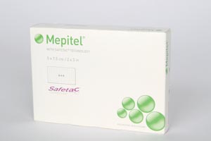 N: DRESSING WOUND MEPITEL 2X3IN SILICONE NON-ADHERENT SAFETAC - 159545